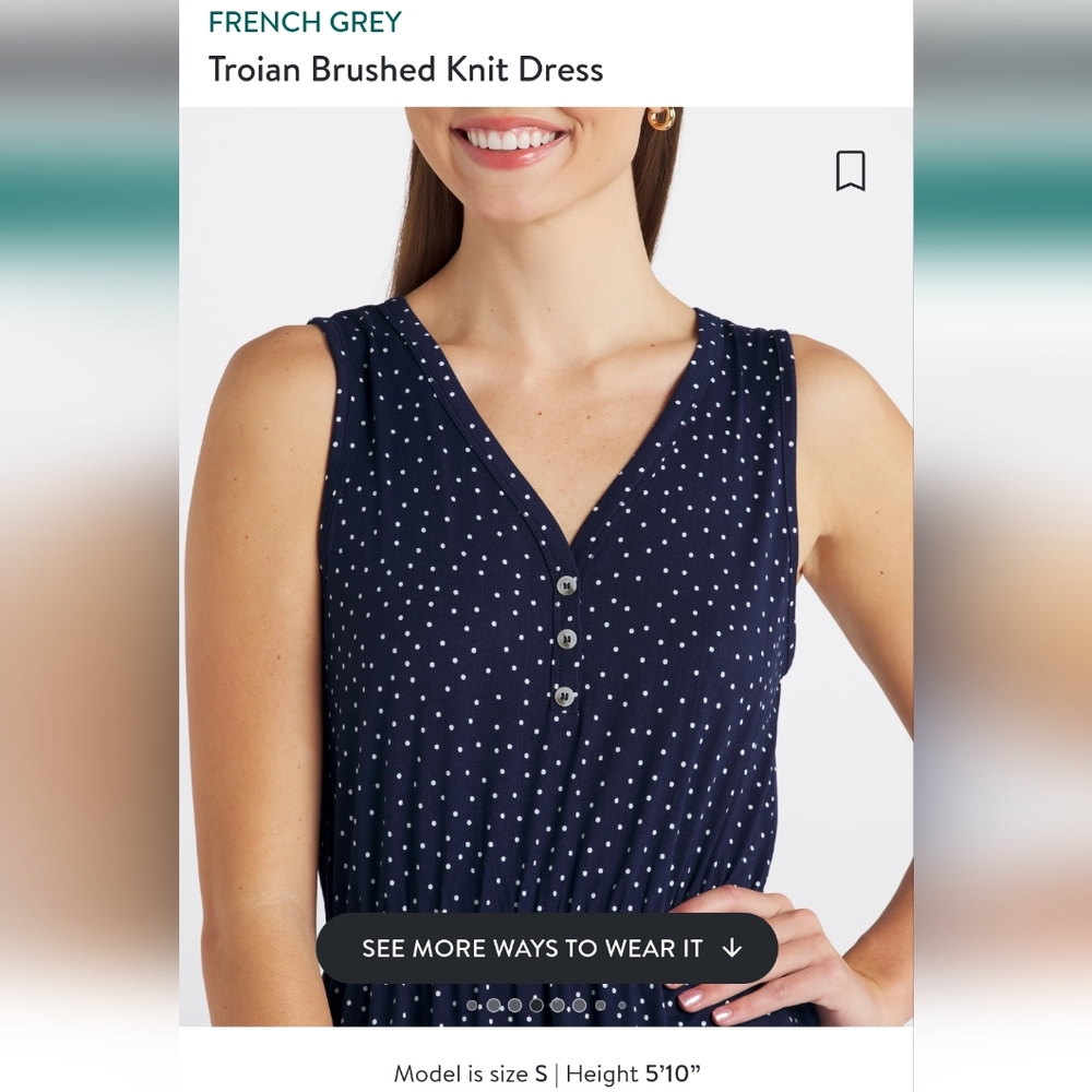 French Grey Troian Brushed Knit Dress